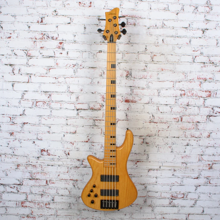 Schecter 2018 Diamond Series Stiletto-5 Session 5-String  Left Handed Electric Bass Natural USED