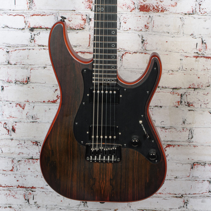 Schecter 2022 Exotic Series Sun Valley Super Shredder Ziricote Electric Guitar Natural Satin USED
