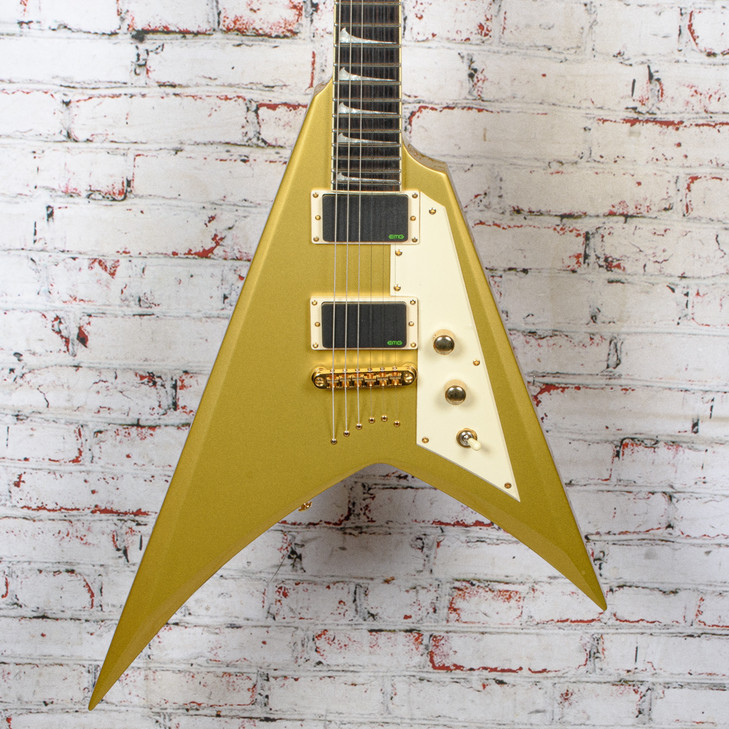 LTD - 2023 KH-V Kirk Hammett Signature Electric Guitar Metallic Gold w/OHSC - USED