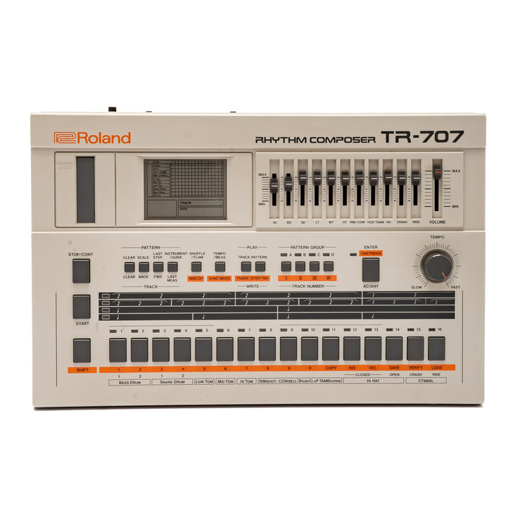 Roland - TR-707 Rhythm Composer w/Box, PSU - USED