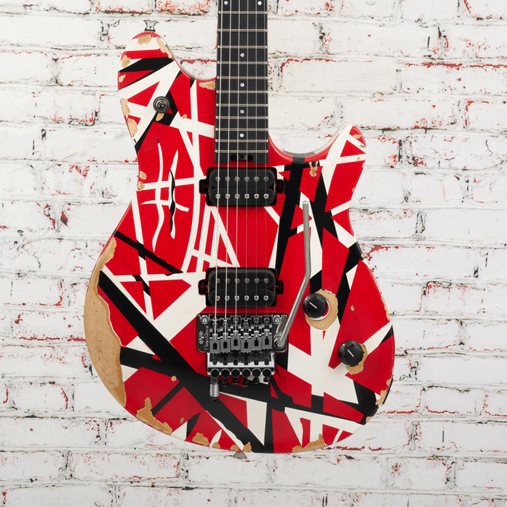 EVH - Limited Edition Wolfgang® Special Striped Series - Electric Guitar - Red, Black, and White, Aged - w/ Gigbag (