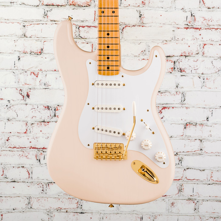 Fender - Limited Edition Vintera III Late '50s Stratocaster - Electric Guitar w/ Maple Fingerboard - White Blonde - w/ Deluxe Gigbag 