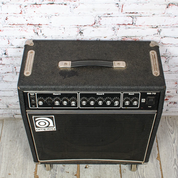Ampeg - SS-70C 2-Channel 70W 2x10" Guitar Combo Amplifier - w/Eminence Delta Speaker Installed VINTAGE