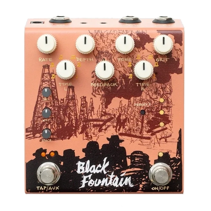 Old Blood Noise Endeavors - Black Fountain Stereo Delay Pedal - Terracotta