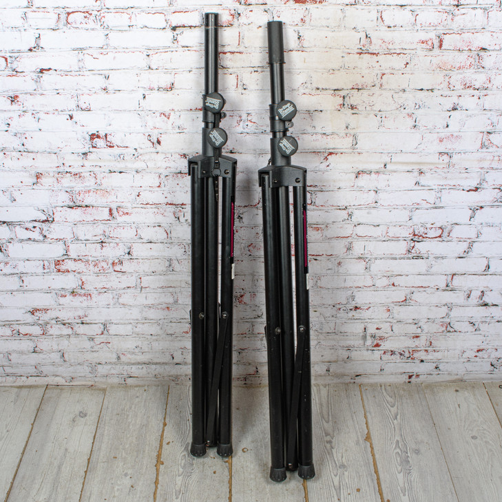 On Stage Pair PA Speaker Stands w/Bag USED