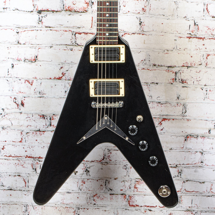 Dean VX V-Style Electric Guitar Black w/Bag USED