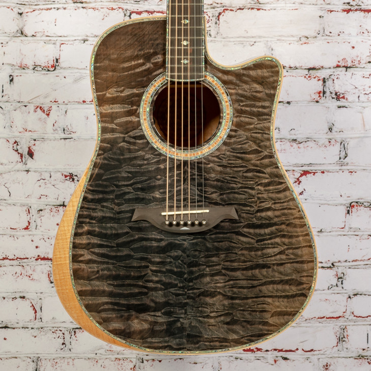 BC Rich Prophecy Electric Acoustic Guitar Smoke Black Quilt w/OHSC USED