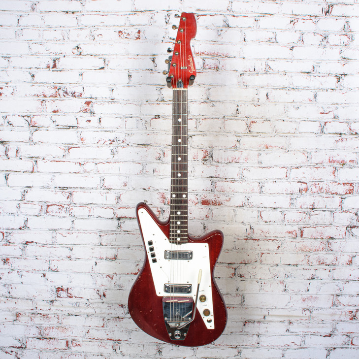 Galanti - 1960's Grand Prix Made In Italy Electric Guitar Cherry - VINTAGE