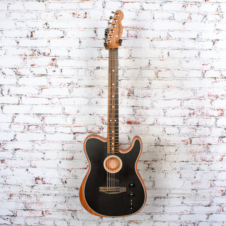 Fender - 2025 American Acoustasonic Telecaster Acoustic Electric Guitar Black w/Bag - USED