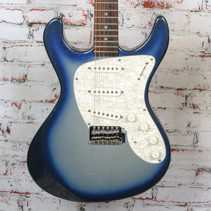 Danelectro Danoblaster Hearsay Electric Guitar Blue Sparkle Burst USED