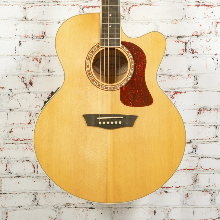 Washburn J40SCE Heritage 40 Series Jumbo Electric Acoustic Guitar Natural USED