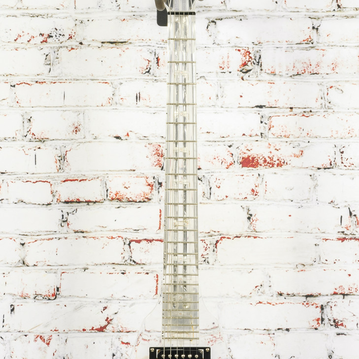 Unbranded -V Style Acrylic Electric Guitar - Clear w/Violet LED - USED