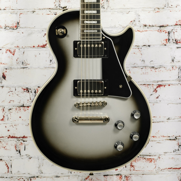 Epiphone 2021Les Paul Custom Electric Guitar Silverburst w/Bareknuckle Mule Pickups and Bag USED