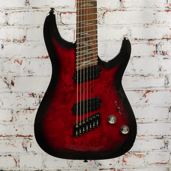 Schecter Omen Elite-7 Electric Guitar Black Cherry Burst USED