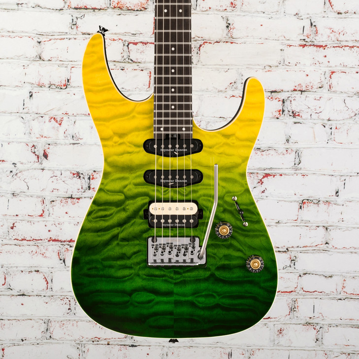 Charvel - Pro-Mod Plus Dinky DK24 HSS 2PT EB QM - Electric Guitar w/ Ebony Fingerboard - Zombie Fade - w/ Gigbag