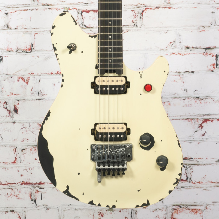 EVH - Limited Edition Wolfgang Special Striped Series - Electric Guitar w/ Ebony Fingerboard - Distressed Ivory - w/ Gigbag