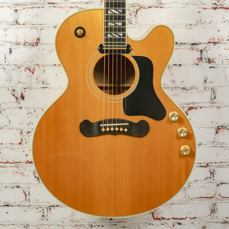 Gibson 2005 J-190 EC Fusion Electric Acoustic Guitar Antique Natural w/OHSC and Top Crack AS-IS 