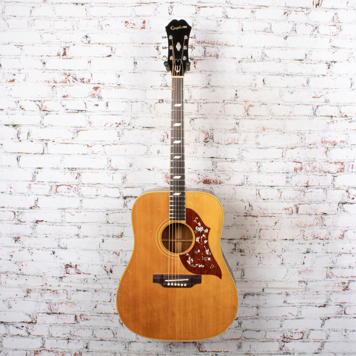 Epiphone - 1960s FT-90 El Dorado Square Shoulder Dreadnought Acoustic Guitar Natural w/HSC VINTAGE