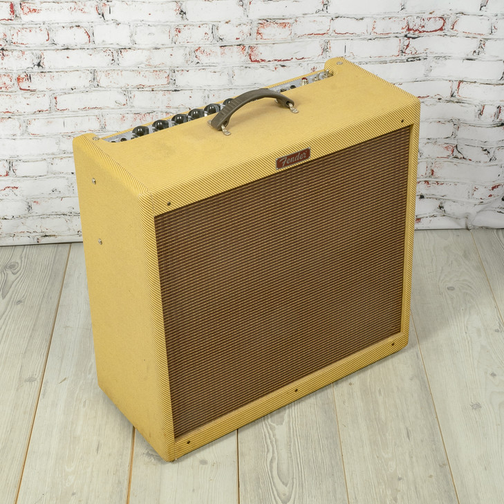 Fender - Blues DeVille Reissue Tube Guitar Combo Amplifier - Tweed - 2-Channel 4x10" 60W - w/FSW & Cover - USED