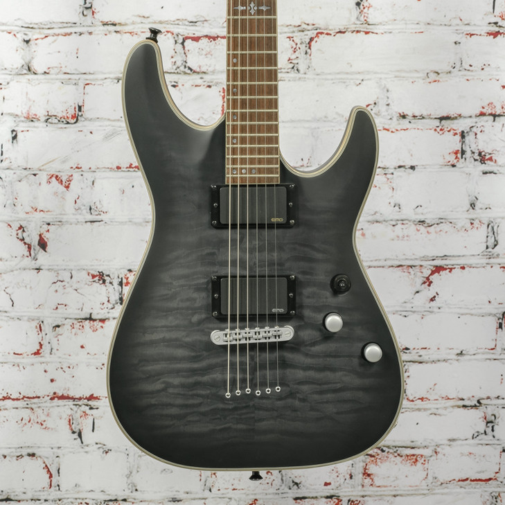 Schecter 2022 C-1 Platinum Electric Guitar Satin Black w/OHSC USED