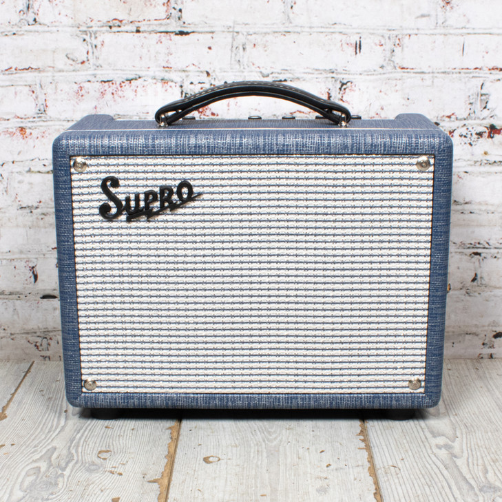 Supro 64 Reverb 1x8" 5W Tube Guitar Combo Amplifier w/Brown Canvas Slip Cover USED