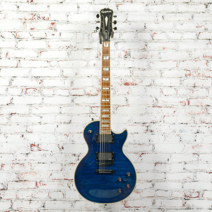 Epiphone - 2019 Les Paul Custom Prophecy Plus - Electric Guitar - Midnight Sapphire - with OHSC USED