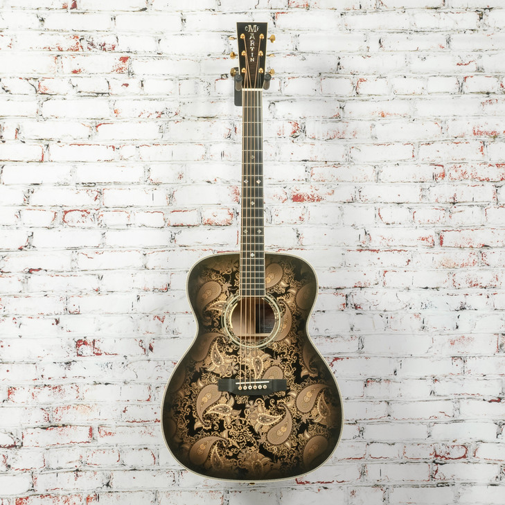 Martin - Custom Shop M-14 Fret Paisley - Acoustic Guitar - Ember Burst - w/ Hardshell Case