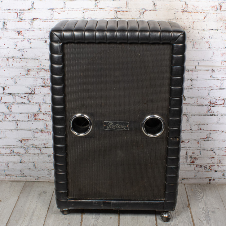 Kustom 1969 Tuck & Roll 2x15" 8ohm 100W Guitar Amplifier Extension Cabinet VINTAGE