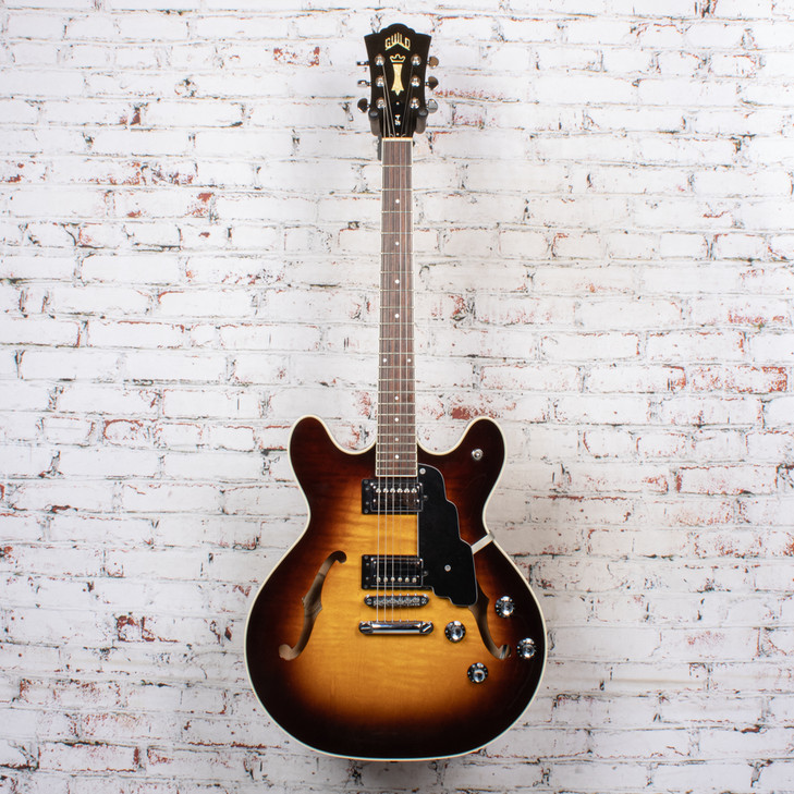 Guild - SF-4 Semi-Hollow Electric Guitar Antique Burst W/OHSC - USED