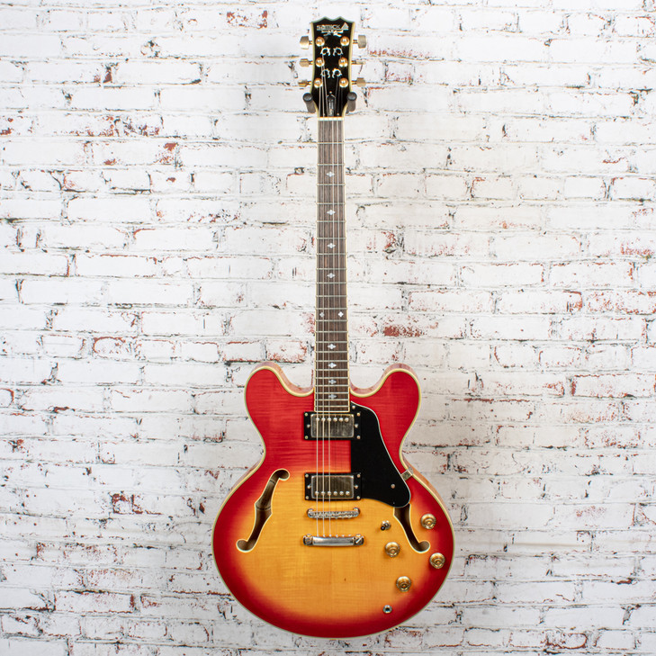 Samick - 1994 SAT-650 - Classic Semi-Hollow Electric Guitar Cherry - Sunburst - VINTAGE