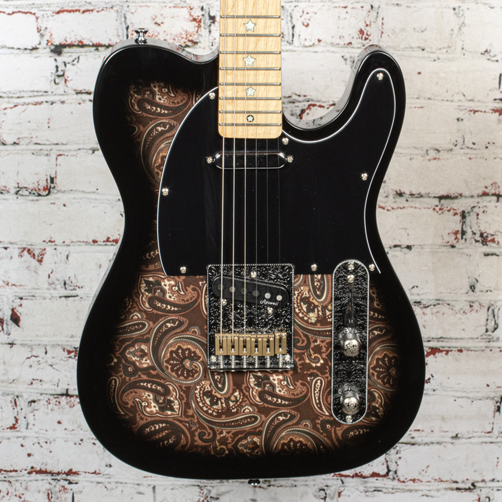 Harley Benton TE-70 Deluxe Electric Guitar Black Paisley USED