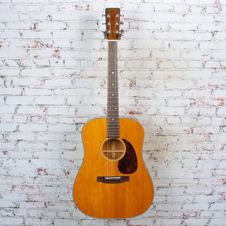 Martin 1966 D-18 Acoustic Guitar Natural Side Cracks with OHSC VINTAGE