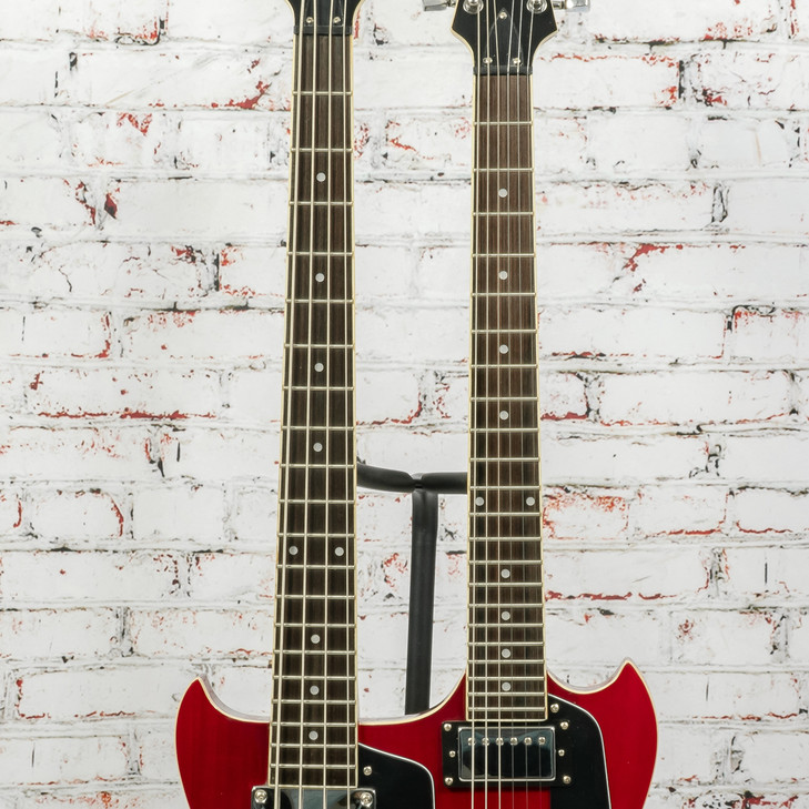 Cozart - Double Neck Bass/Guitar Cherry Stain - with OHSC USED
