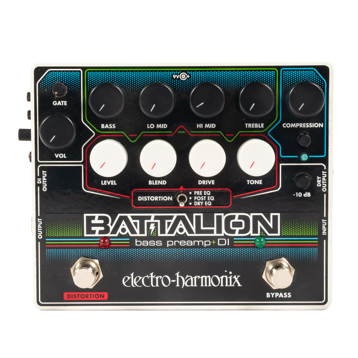 Electro-Harmonix Battalion Bass Pre-Amp + D.I. Pedal w/Box USED