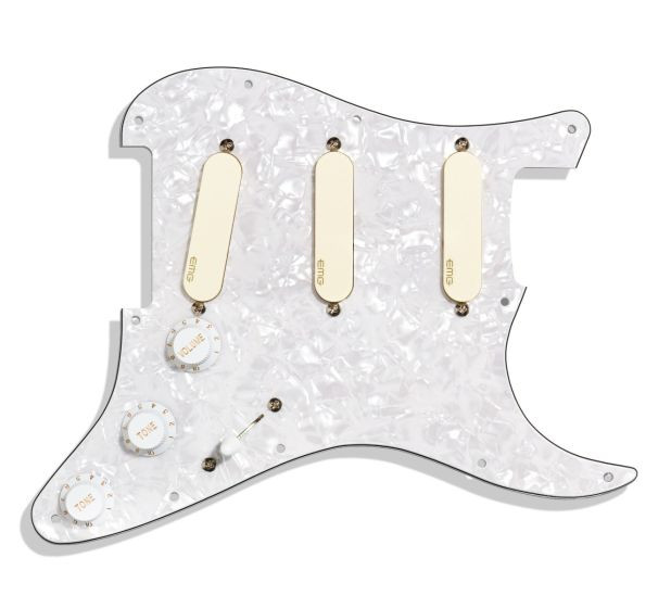 EMG - DG20 - David Gilmore Signature Pre-Wired Pickguard - White Pearl