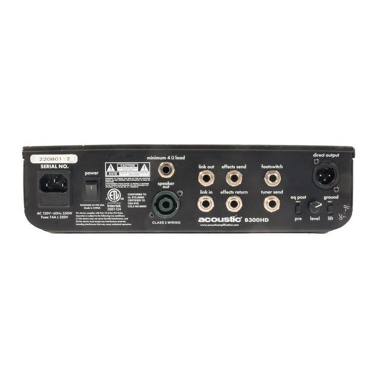 Acoustic - B300HD 300W Solid-State Bass Amplifier Head - USED