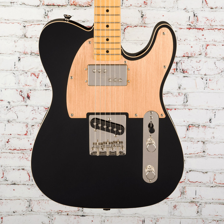 Squier - MMM Exclusive FSR Classic Vibe 60s Custom Telecaster - Electric Guitar - SH Wide Range - Black with  Gold Anodized Pickguard 