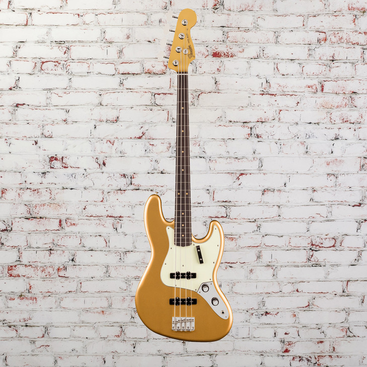 Fender - Vintera III Early '60s Jazz Bass Guitar with Rosewood Fingerboard - Aztec Gold - with Deluxe Gigbag