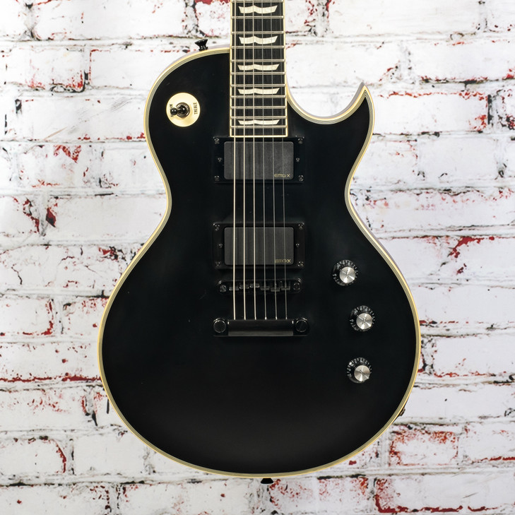 Harley Benton L 1000 Active Electric Guitar Black With EMG Pups USED