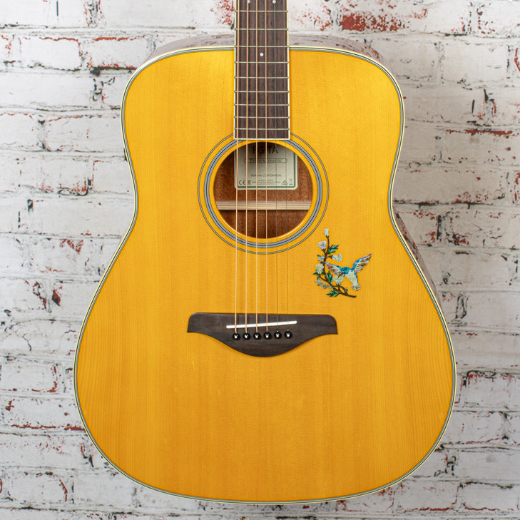 Yamaha FG-TA TransAcoustic Dreadnought Electric Acoustic Guitar Natural USED