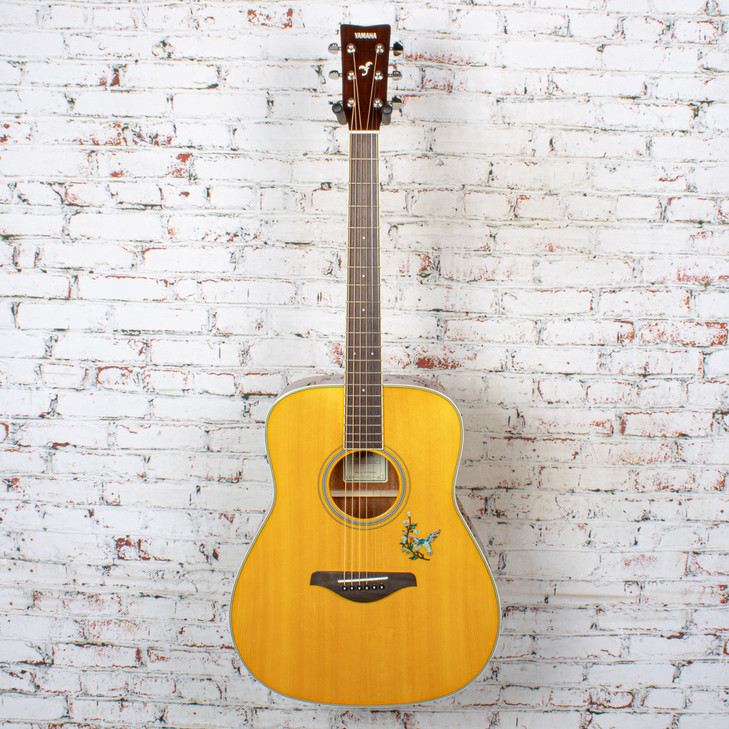 Yamaha - FG-TA TransAcoustic Dreadnought Electric Acoustic Guitar Natural - USED