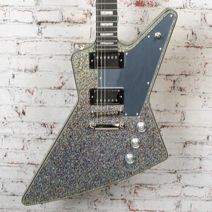 Epiphone - Lzzy Hale Explorer Custom - Electric Guitar - Black Diamond Holographic Sparkle - w/ Hardshell Case
