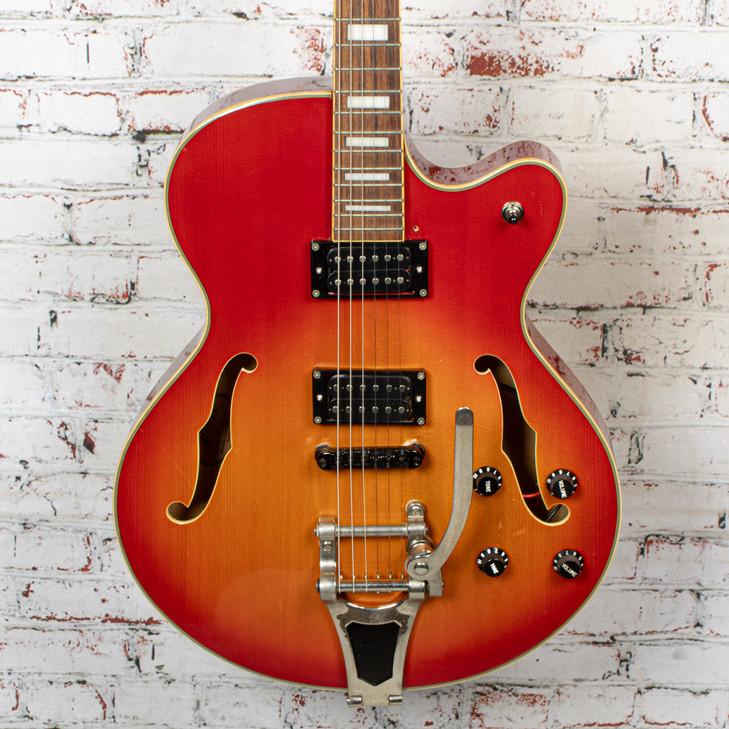 Arbor AD140 Hollowbody Electric Guitar Cherry Red Sunburst USED