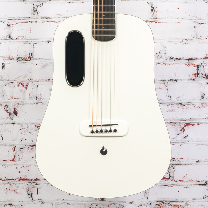 Blue Lava Travel Acoustic Guitar White with Bag USED
