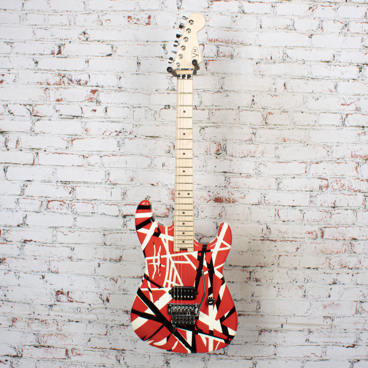 EVH - Striped Series Guitar Red Black White Electric Guitar with Floyd - USED