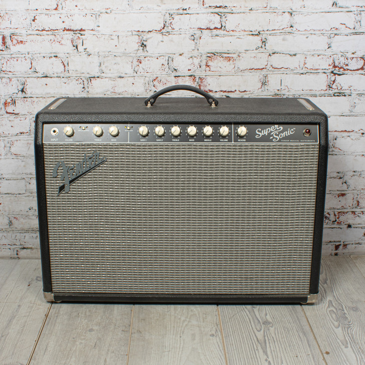 Fender - Super Sonic 1x12 60w Tube Guitar Combo Amplifier w/FSW and Cover - USED