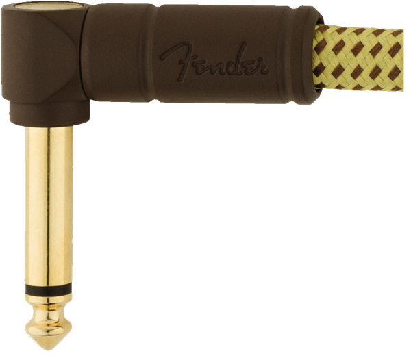 Fender - Deluxe Series Instrument Cable -  Angle/Angle - 6"- Tweed