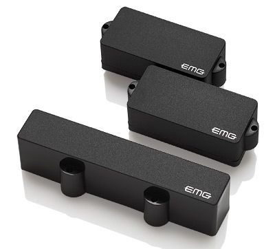 EMG - Ceramic Active PJ Bass Guitar Pickup Set - Black