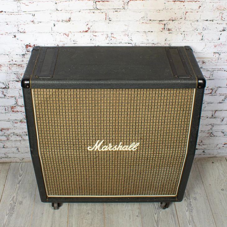 Marshall - 1973 4x12 Guitar Cabinet Celestion T1221/ G12M Greenbacks - VINTAGE