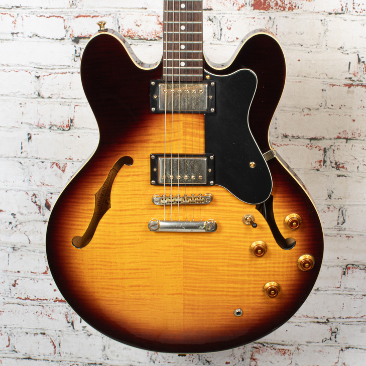Epiphone Dot Deluxe Flame Vintage Sunburst with OSHC USED